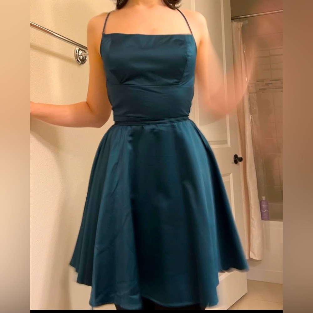 Windsor Deep Teal/Green Skater Dress